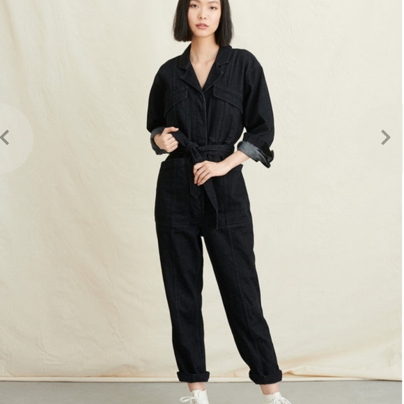 Alex Mill Expedition Denim Jumpsuit Vintage Washed Black - Picture 1 of 9